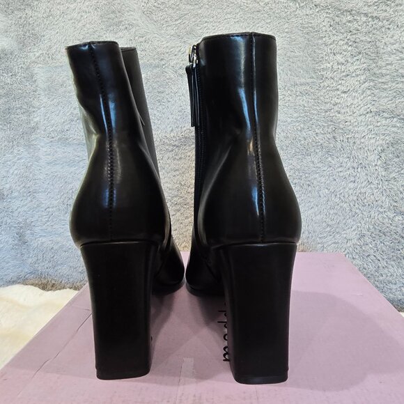 Madden Girl Flexx Black Pari Boots Heeled Booties New NIB Size 10 Classic - Picture 4 of 8